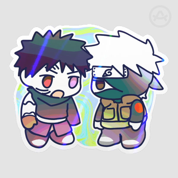NARUTO | Kakashi & Obito Holo Die Cut Stickers