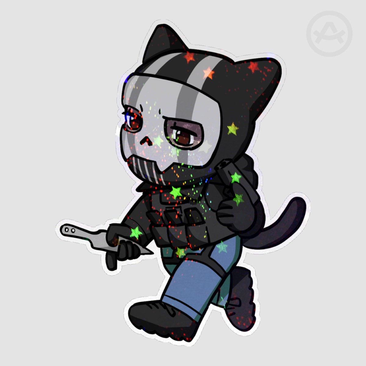 Kitty Ghost Sticker