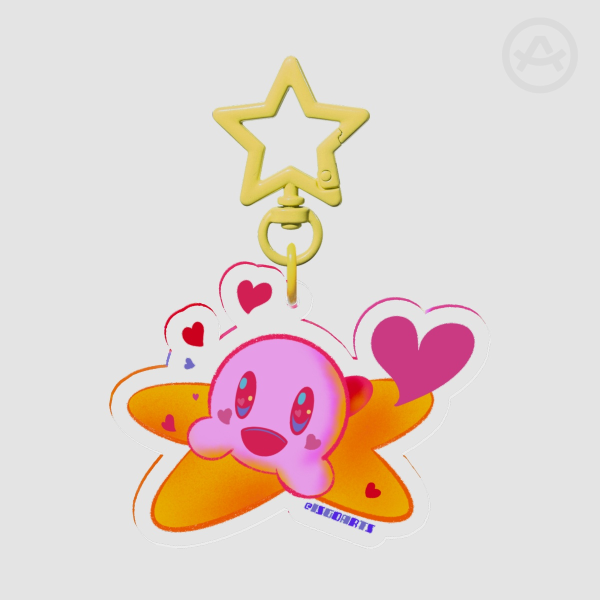 Kirby Love Keychain