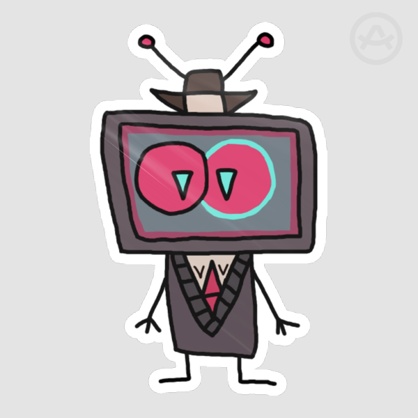 Tiny Flashback Vox Glossy Sticker