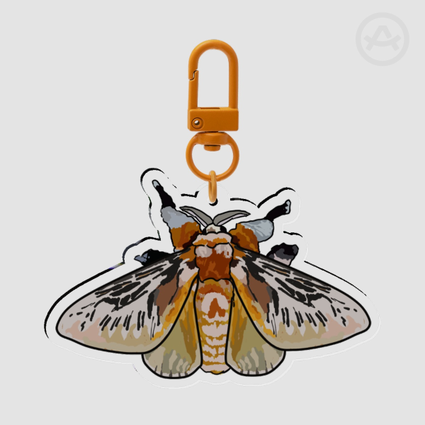 Southern Flannel Moth - Keychain