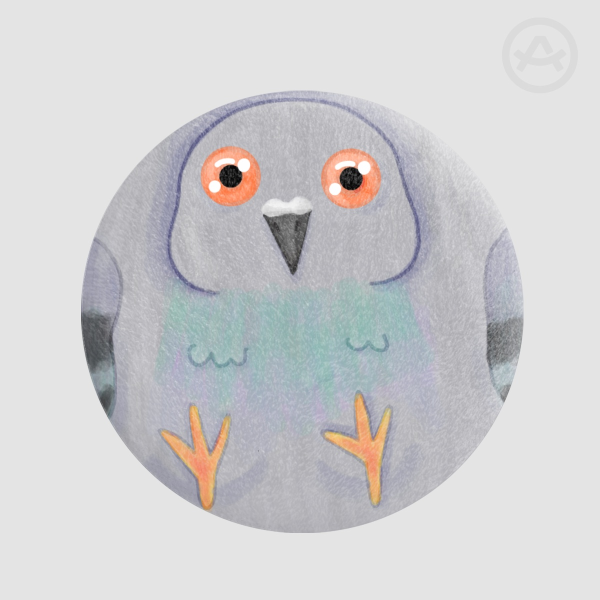 Plush Badge Pigeon