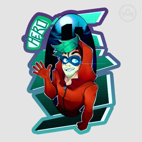 Hero Jackie-boy Man: Sticker