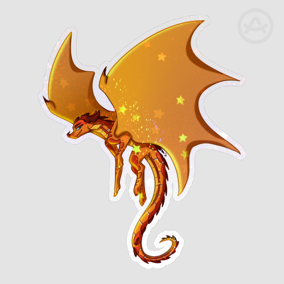 Peril Holo Sand Star Die Cut Stickers