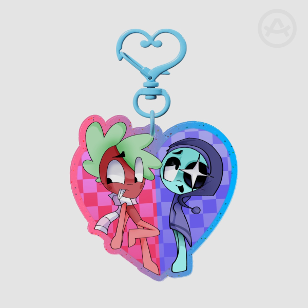 Astro x sprout valentine Glitter Acrylic Keychains