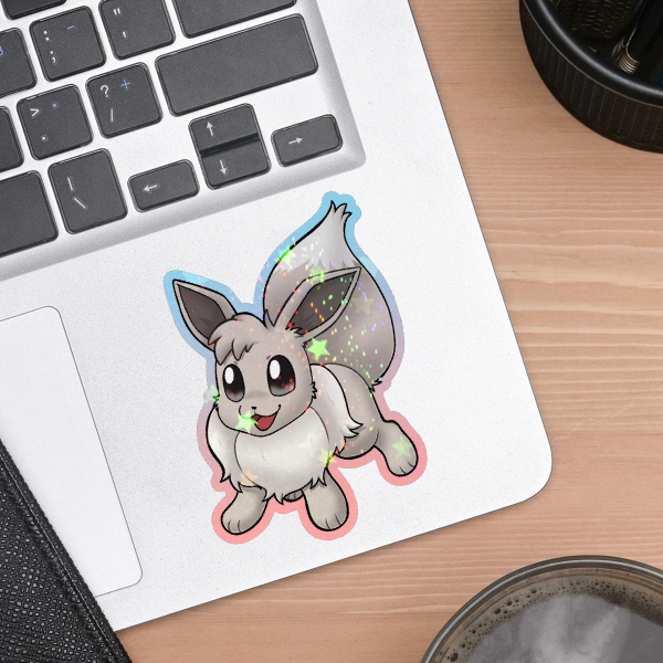 Eevee Shiny Colored Edge Die Cut Stickers