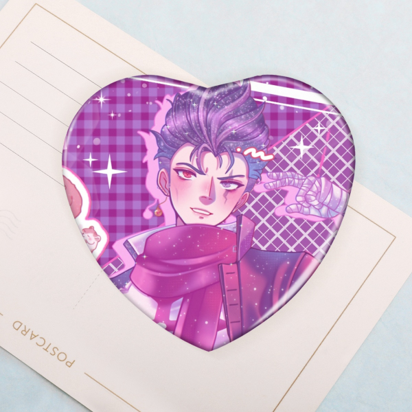 Gundam Tanaka Heart Shape Holographic Badge