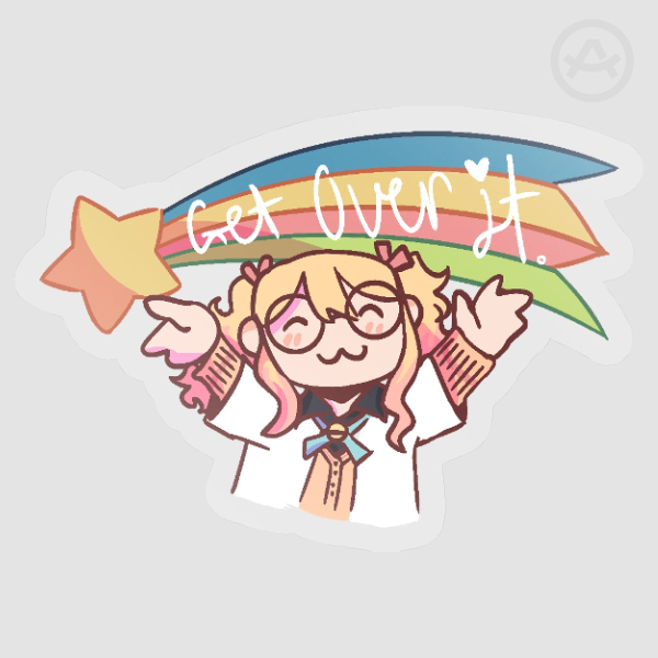 Getting Over It Saki Tenma PET sticker