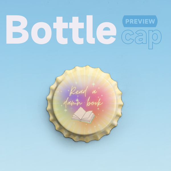 Read A Book Bottle Cap Badge
