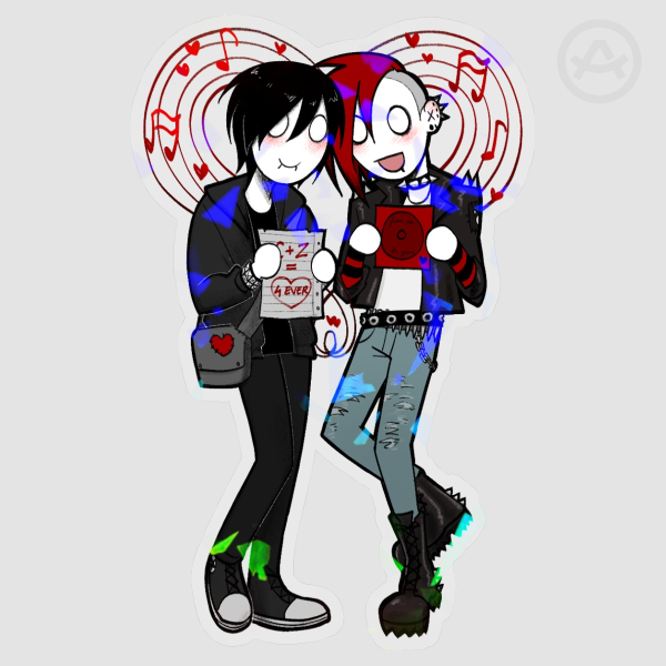 Cole x Zack / Clear PET Vinyl Die Cut Stickers