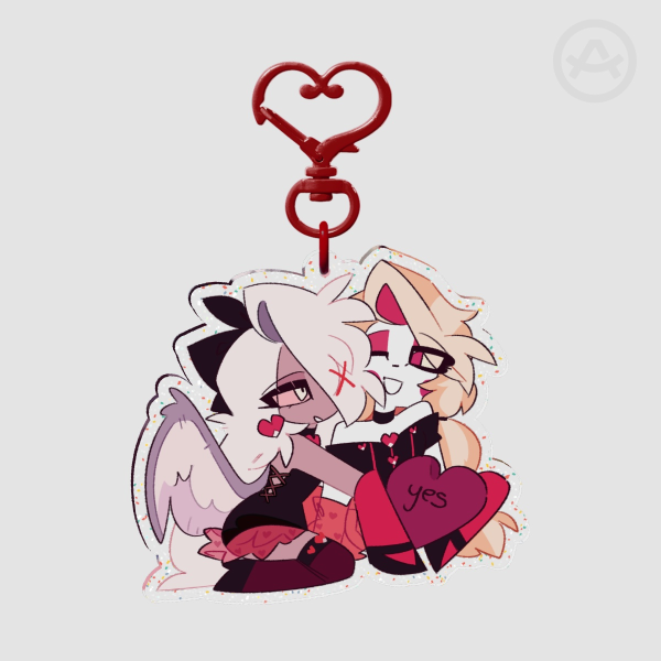 Chaggie Valentine's Day 🎀🌈 Keychains