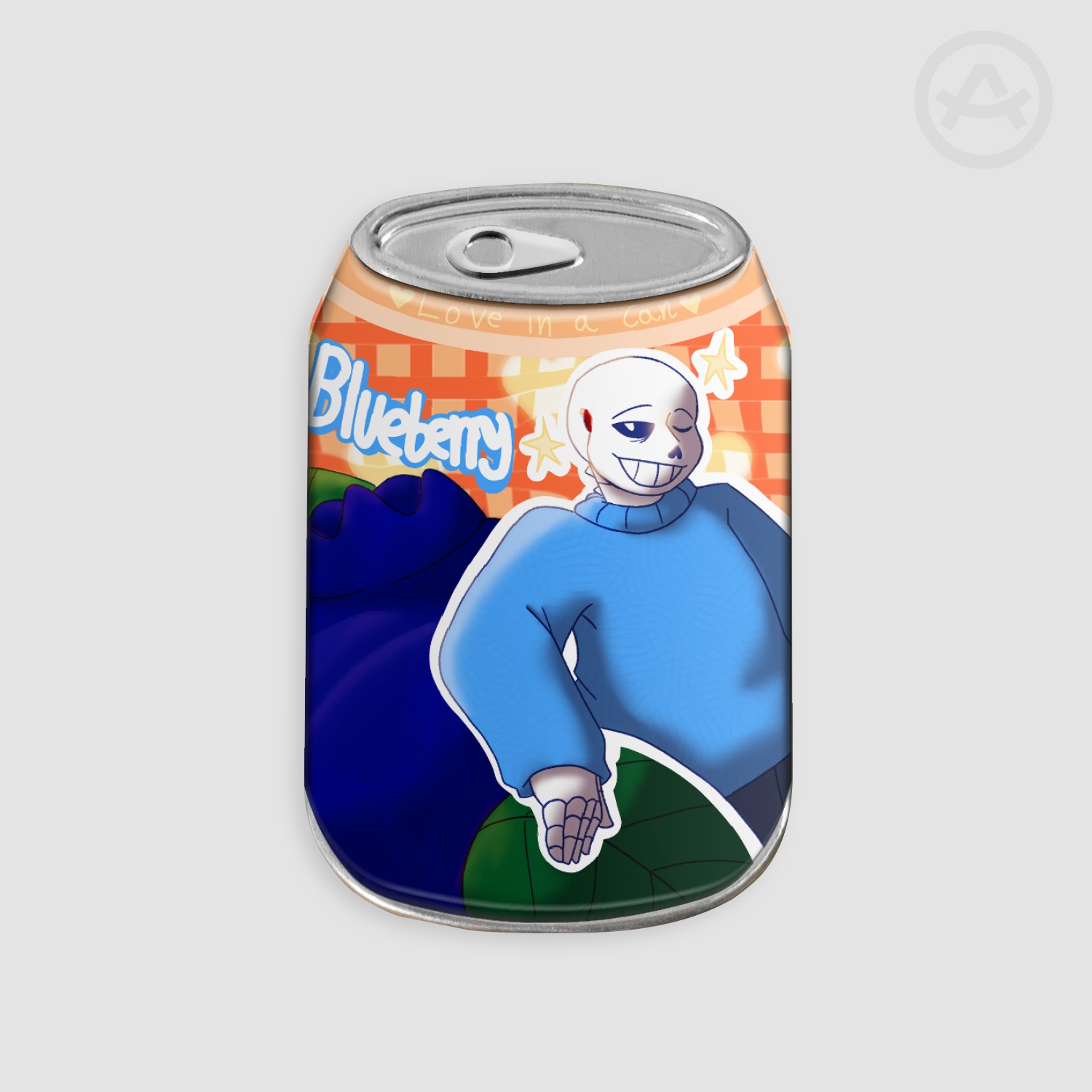 Sans "Love in a can" Metal Pin
