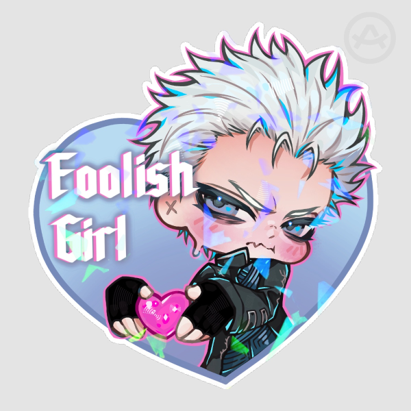 DMC vergil heart sticker