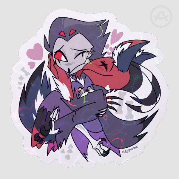 Necromancer and Puppy Holo Sticker