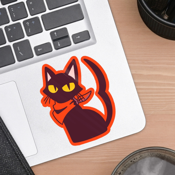 Ghost Trick Cat Die-Cut Sticker
