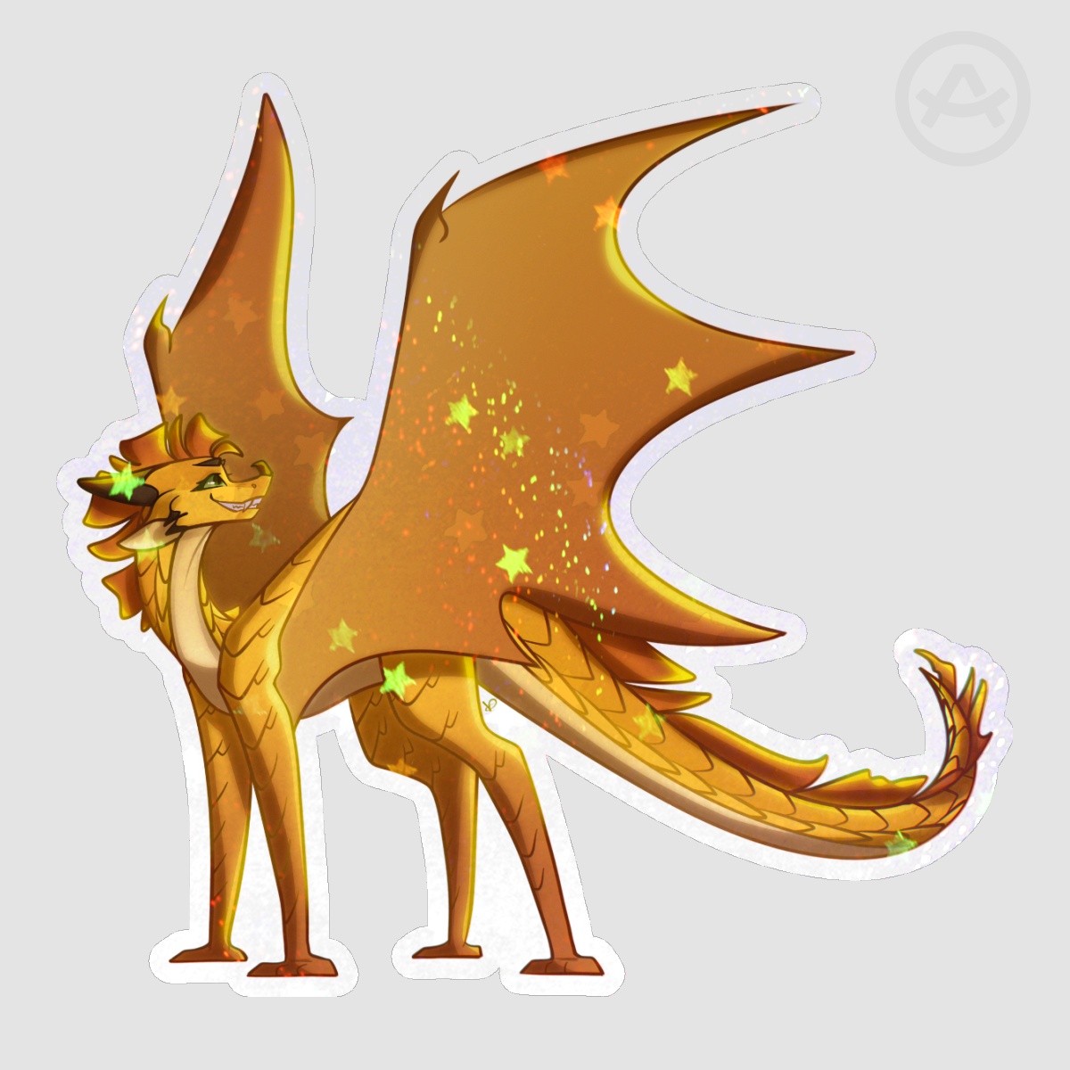 Sunny Holo Sand Star Die Cut Stickers