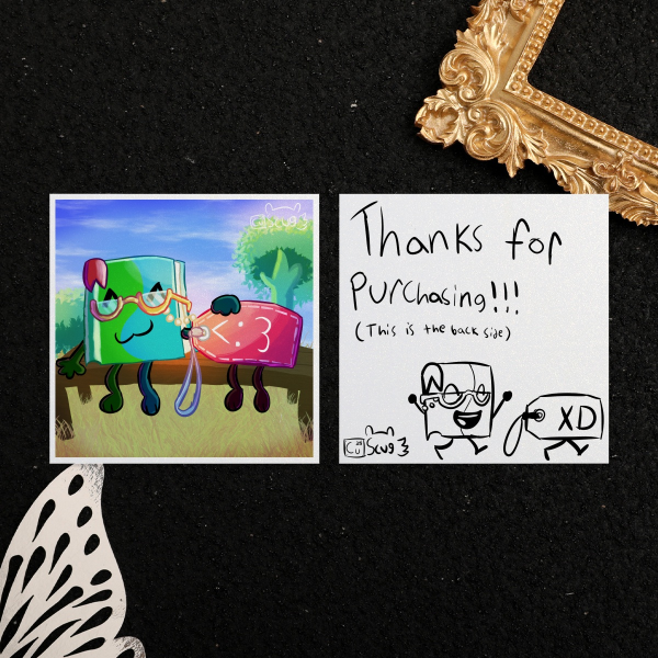 Price Tag and Book BFDI Pearl Photo Card