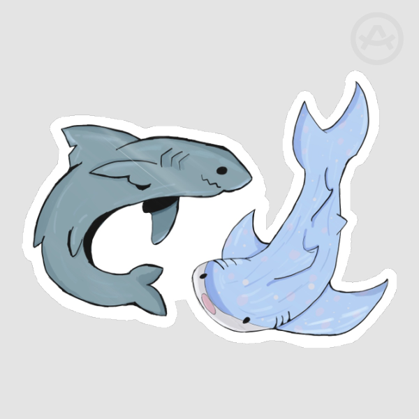 Shark Circle Dance Stickers