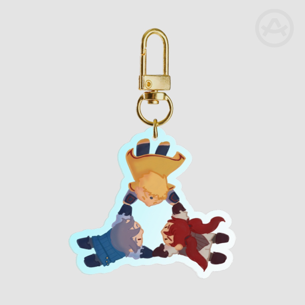 awakening trio falling keychain