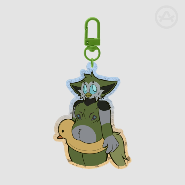 Bani at the beach Ripple Acrylic Keychains