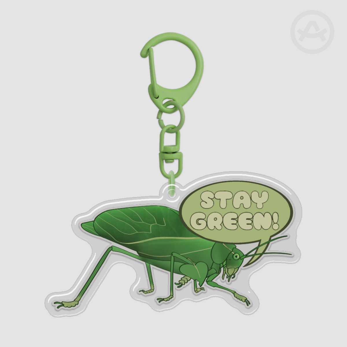 Green Budge Keychain