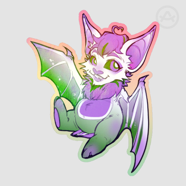 Pride Bats Genderqueer Sticker
