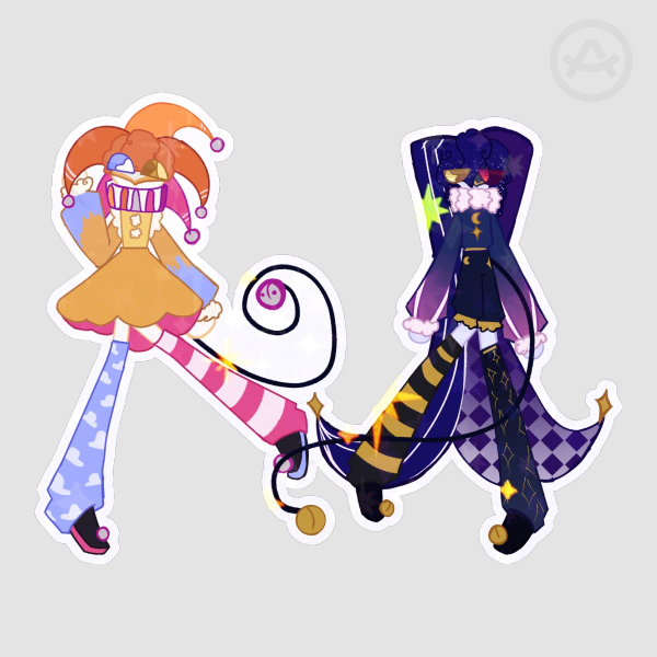 Sunny/sunberry and moonie/starfuit Sticker