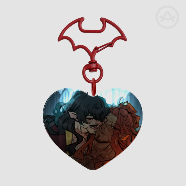 Drak and Sandu Heart Keychain