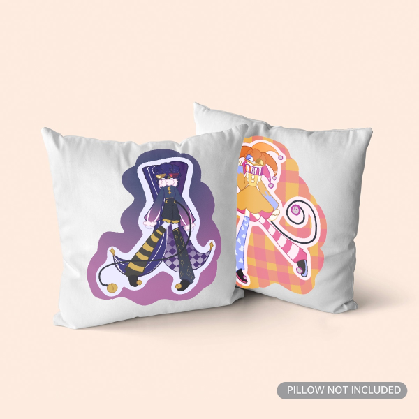 Sunny/sunberry and moonie/starfuit double sided pillowCASE