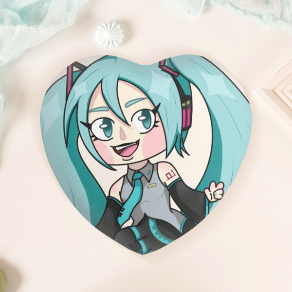 'Hatsune Miku' Heart Shape Plush Badge