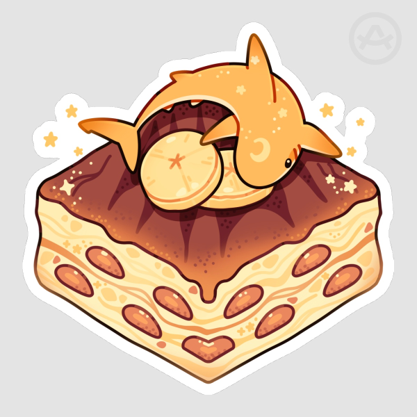 Banana shark tiramisu Sticker