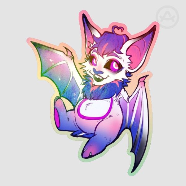 Pride Bats Genderfluid Sticker