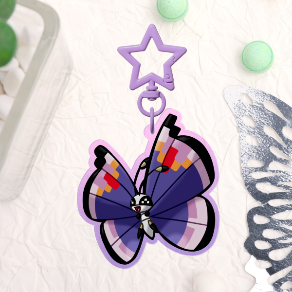 Shiny Vivillon (Elegant) Acrylic Keychain