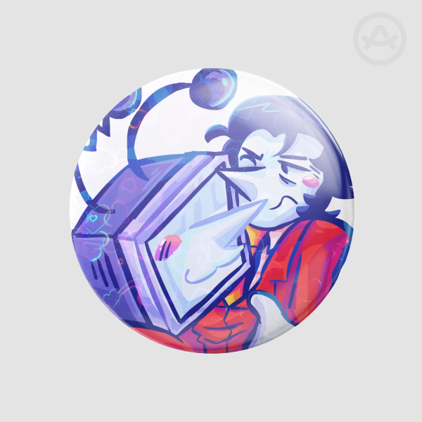 Spamton and Tenna Badge / Pin DELTARUNE (Spamtenna)