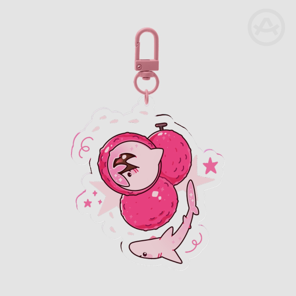 Lychee shark Keychain