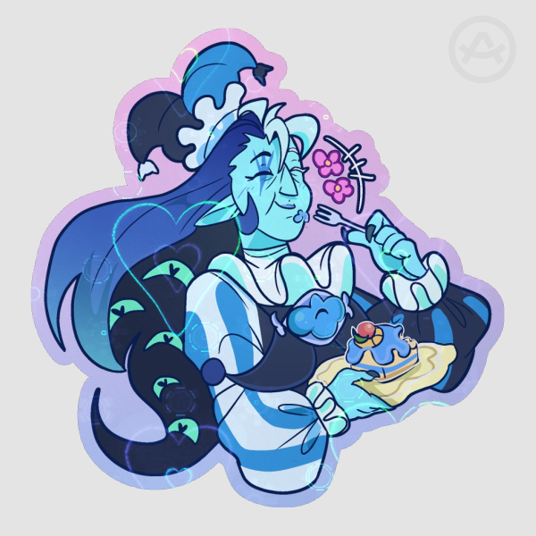 Shadow Milk and Cake 3" Heart Holo Sticker