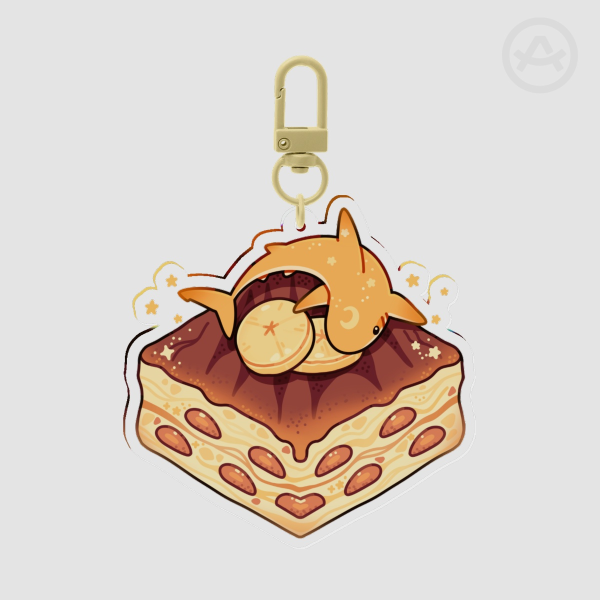 Banana shark tiramisu Keychain