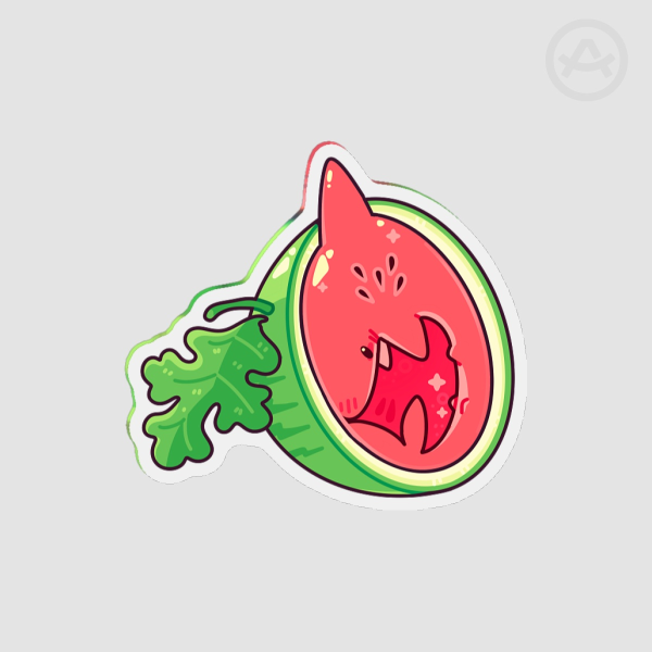 Watermelon shark Fridge Magnet - 1.96""(50mm)