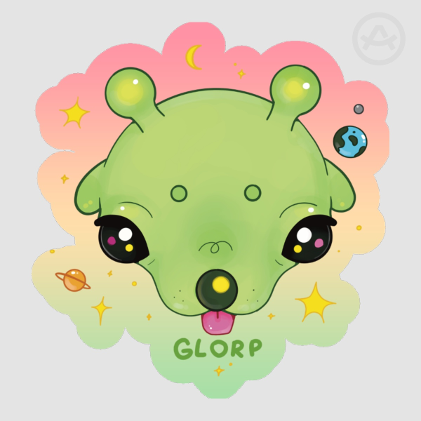 Glorp dog sticker