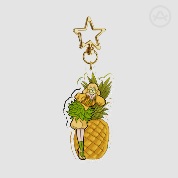 Pineapple Clown Keychain