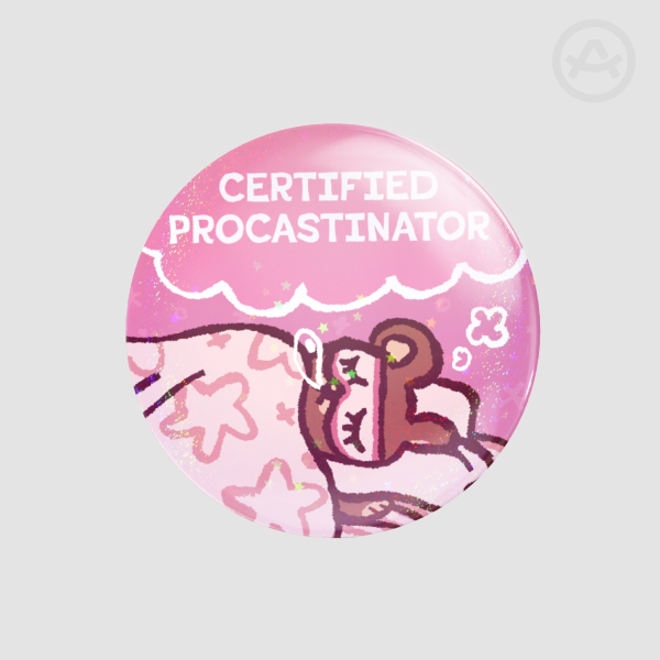 Certified Procrastinator - Button