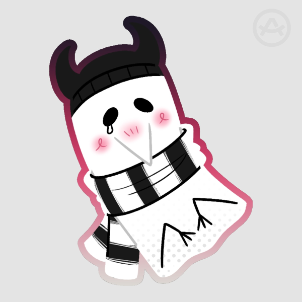 Punpun Colored Edge Die Cut Sticker