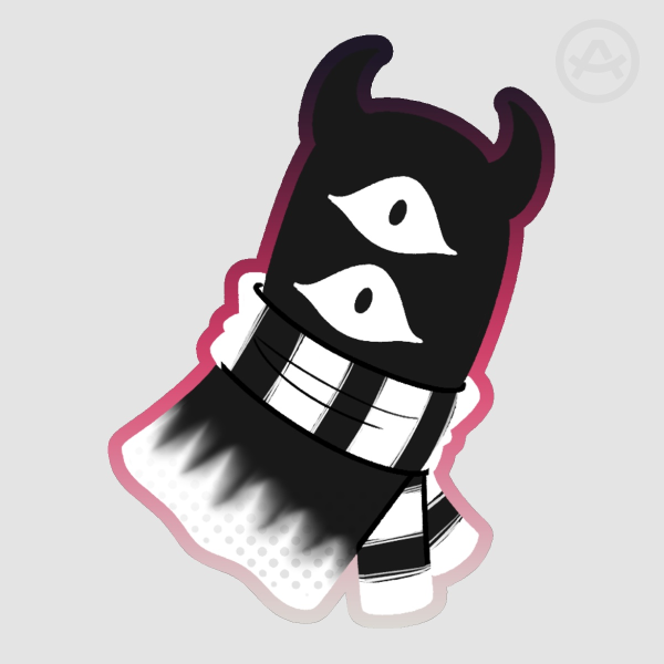 Punpun Colored Edge Die Cut Stickers