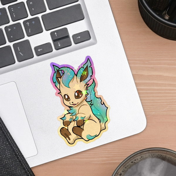 Leafeon Regular color Colored Edge Die Cut Stickers