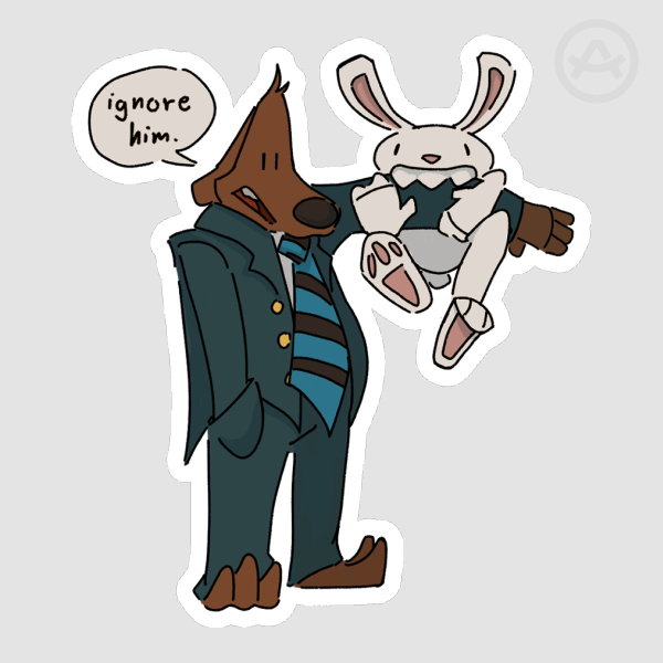 Sam and Max Full Body Die Cut Sticker