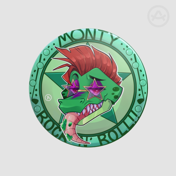 Faztoken Monty Gator Button