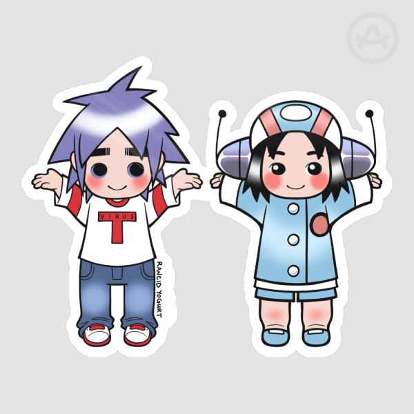 Kewpie 2D and Noodle Sticker