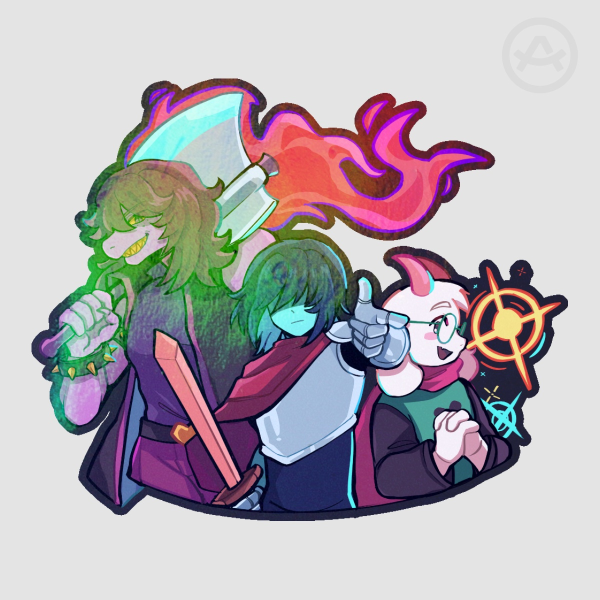 DELTARUNE Fun Gang 7cm Rainbow Sticker