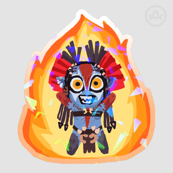 Varang on Fire (sticker).