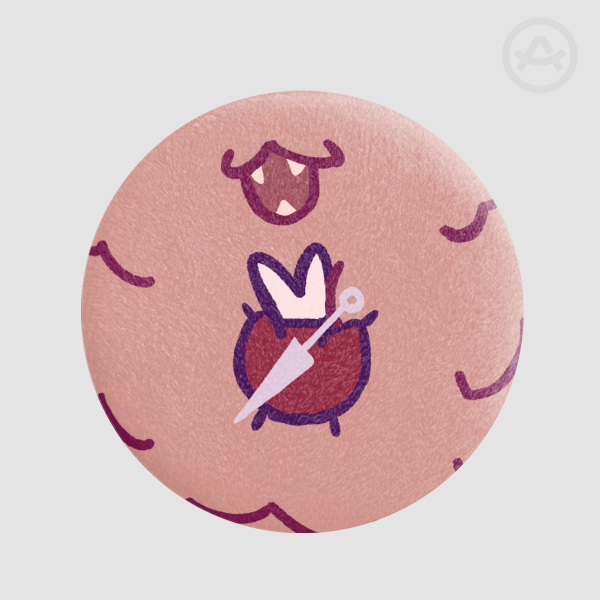 Silksong big Flea Plush Badge